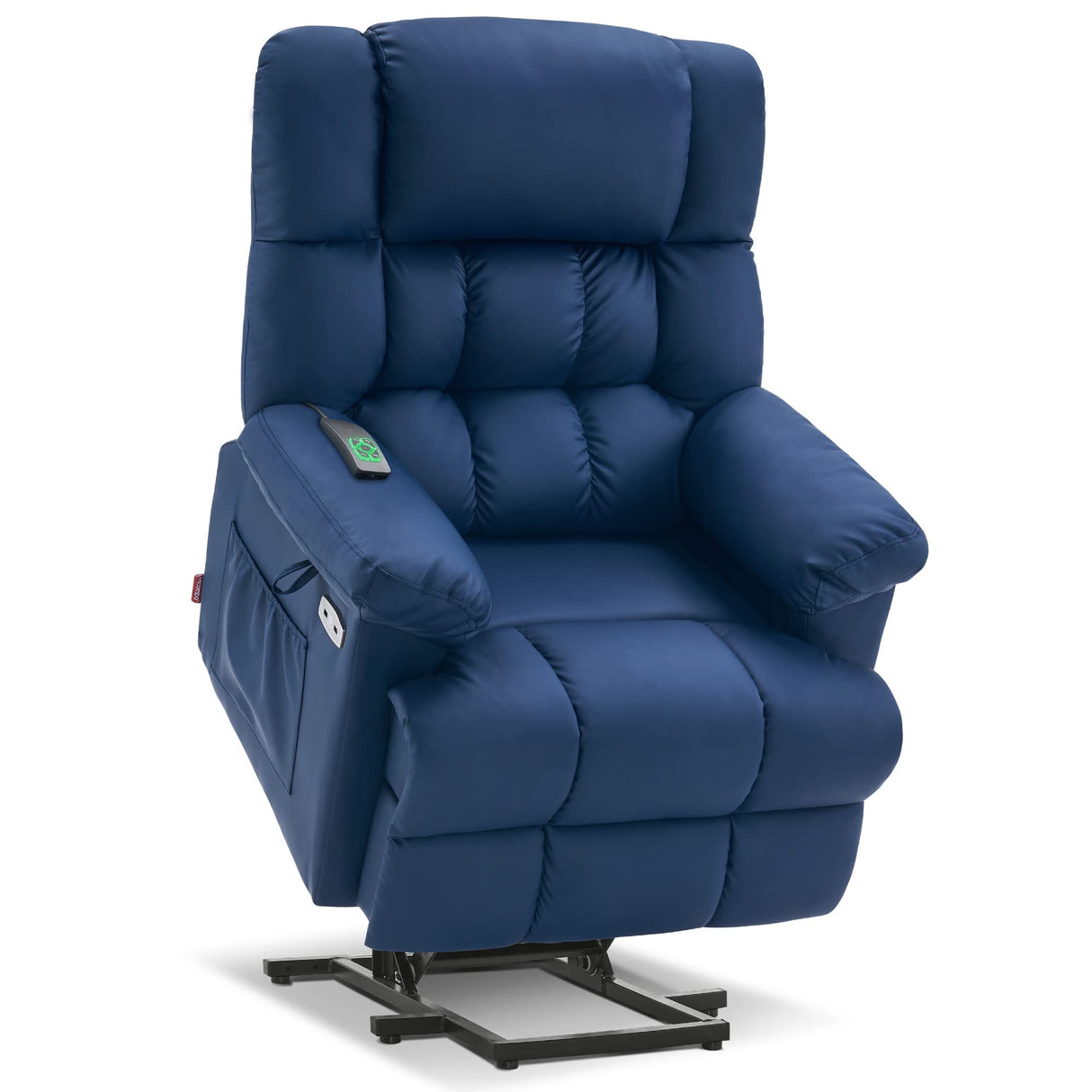MCombo Power Lift Recliner Chair Sofa with Massage and Heat, Adjustable Headrest, 3 Positions, USB Ports, for Elderly People, Faux Leather 7533 MCombo