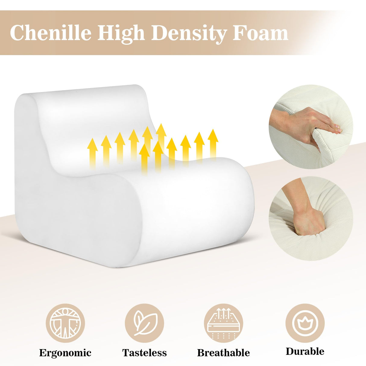 KKdema Bean Bag Chair, Fireside Bean Bags Lazy Sofa Sack, Big Beanbag Chair Floor Couch, Memory Foam Lounge Chair for Bedroom, Living Room, Office and Home, White KKdema