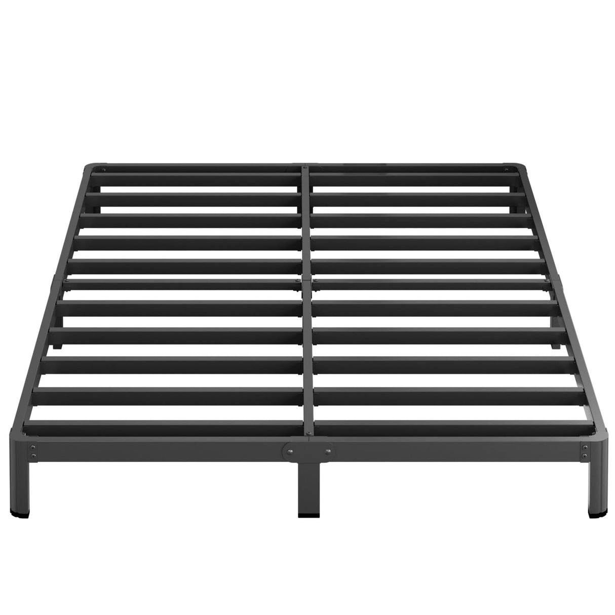 Yicensen 9 Inch Queen Bed Frame Rounded Corner Legs No Box Spring Needed, Heavy Duty Metal Queen Size Platform Bed Frame, Easy Assembly, Noise Free, Black Yicensen