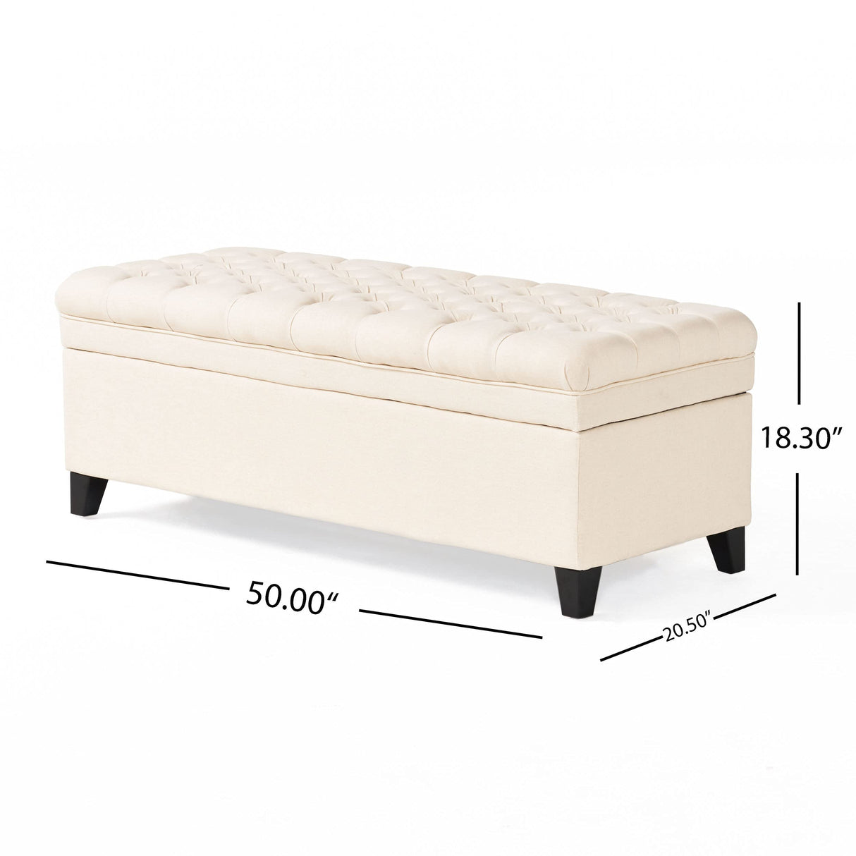 Christopher Knight Home Juliana Fabric Storage Ottoman, Beige Christopher Knight Home