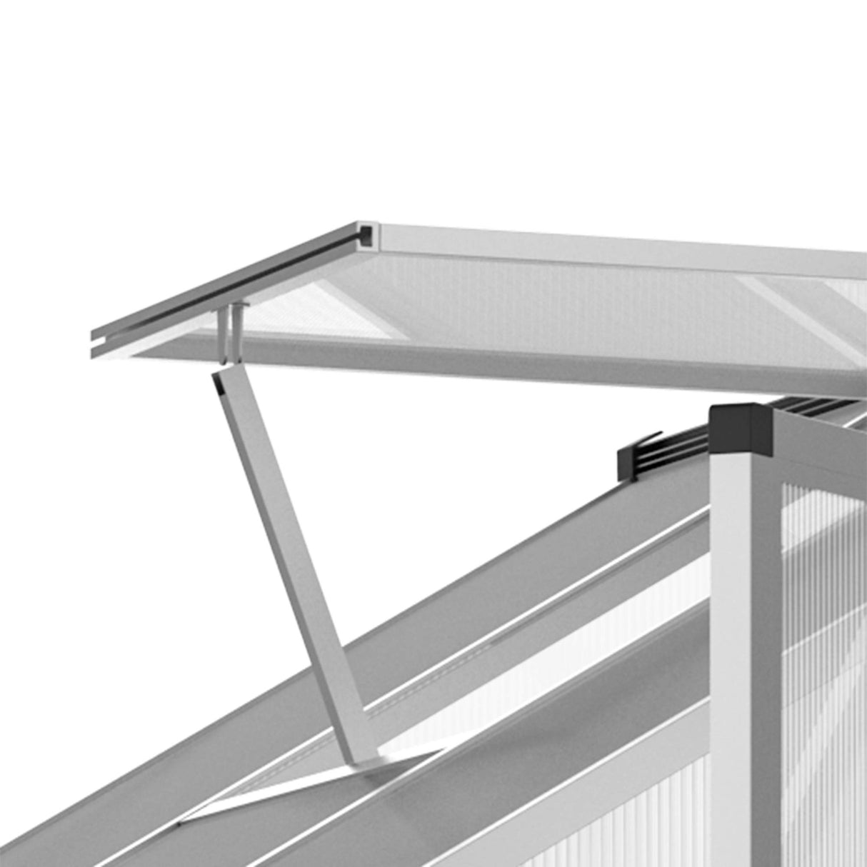 Outsunny 10' x 6' Walk-in Polycarbonate Greenhouse with Roof Vent for Ventilation & Rain Gutter, Heavy Duty Aluminum Green House, Hobby Greenhouse for Winter Outsunny