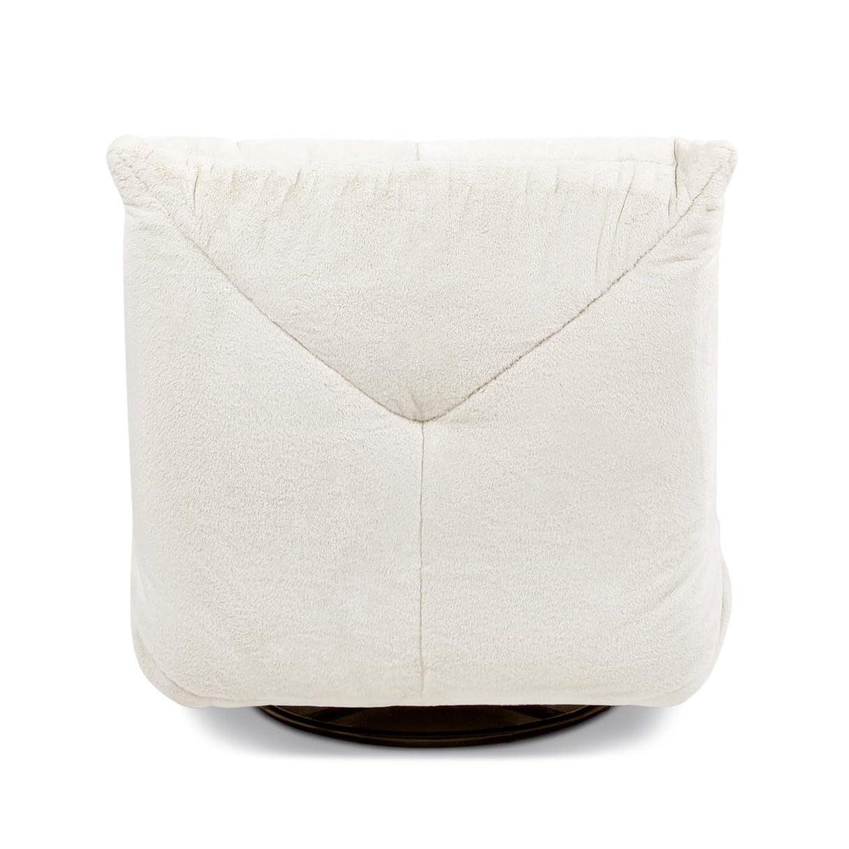 Jennifer Taylor Home Rearden 35.5" Swivel Glider Manual Recliner Armless Large Oversized Lounge Gaming Chair, Pearl White Short Faux Fur Jennifer Taylor Home