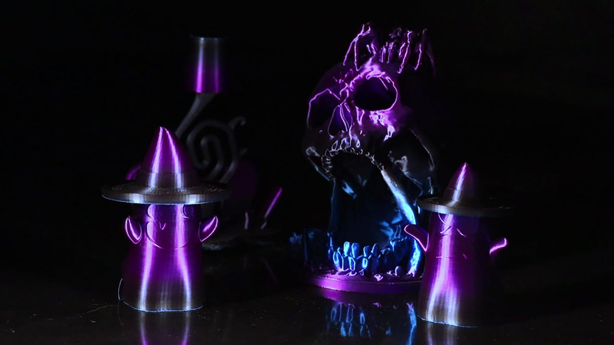 LOVOON pla Filament 1.75mm Color Shift, 3D Printers Filament New Black/Blue/Purple Gradient, Color Changing by Length pla,Halloween,3D Printer and 3D Pen Compatible,1KG(2.2lbs)/Spool LOVOON