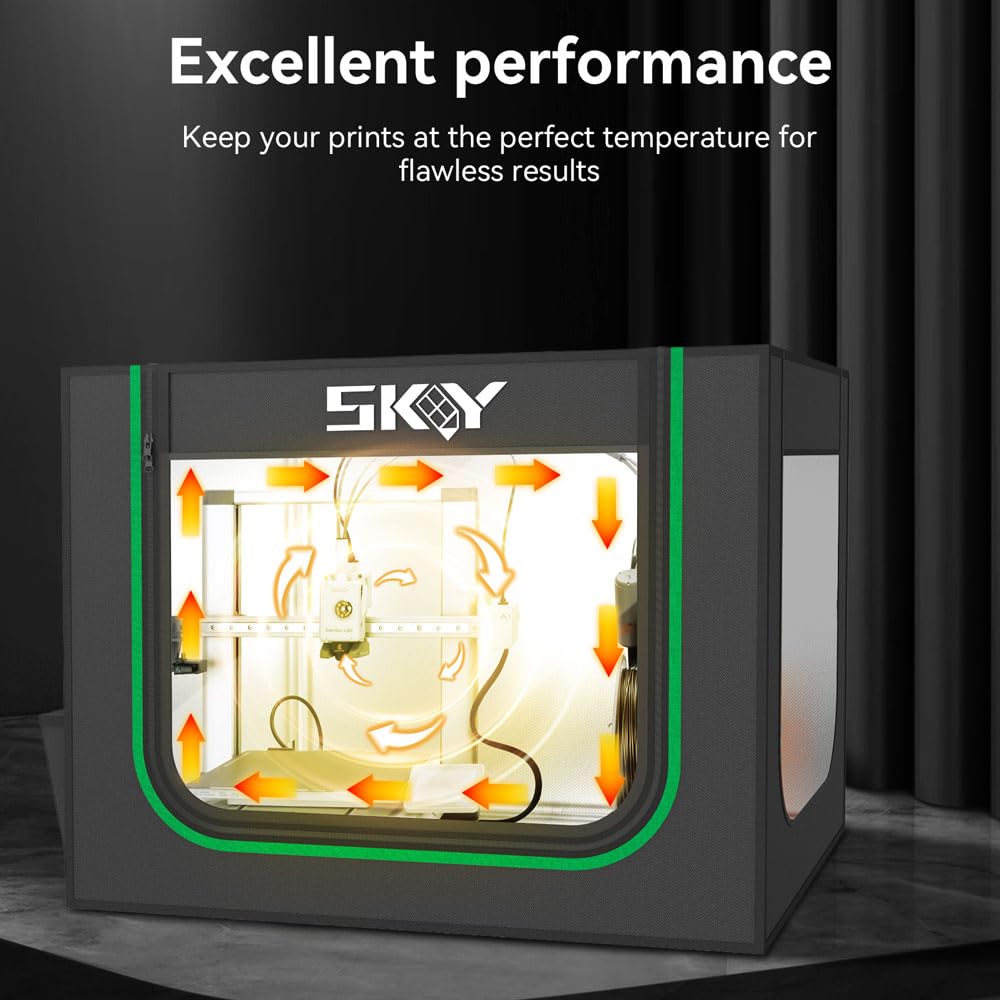 3D Printer Enclosure with LED Light, Fireproof Dustproof Tent Constant Temperature Protective Cover for Bambu Lab A1,A1 Mini,800 * 580 * 580mm Cregrant3D