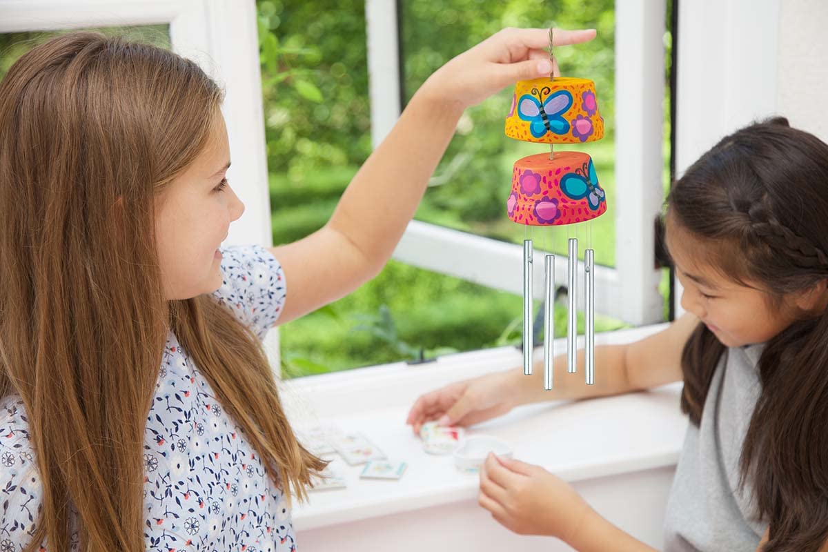 4M Make A Wind Chime Kit - Arts & Crafts DIY Kit - Set of 6 4M