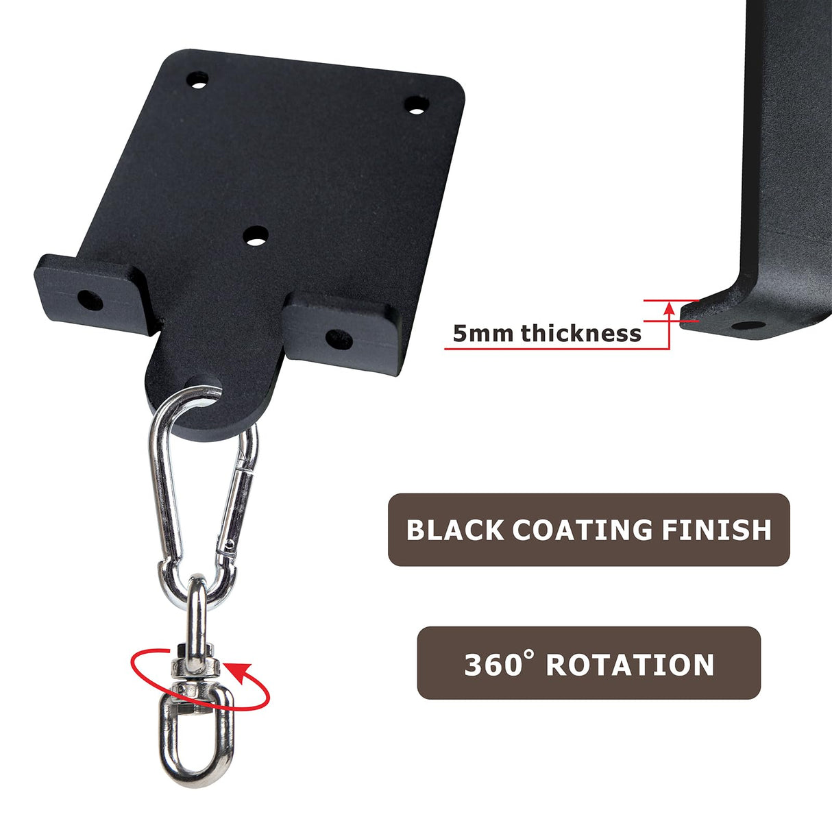 KSWLOR Heavy Punching Boxing Bag Hanger - Heavy Duty Bag Hanger Bracket,360¡ã Rotation Wall Ceiling Mount Wood Beam Hook for Boxing Muay Thai Training,Aerial Yoga Swing & Hammock KSWLOR