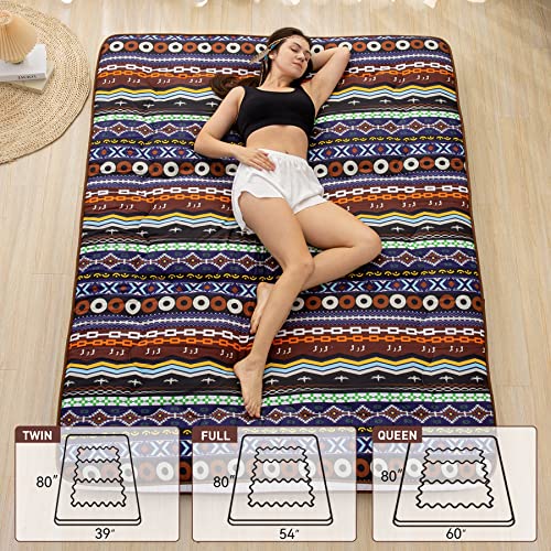 Dr.Futon Japanese Floor Futon Mattress Extra Thick Folding Roll Up Bed Topper Mat for Guest,Lounger and Tavel Dr.Futon
