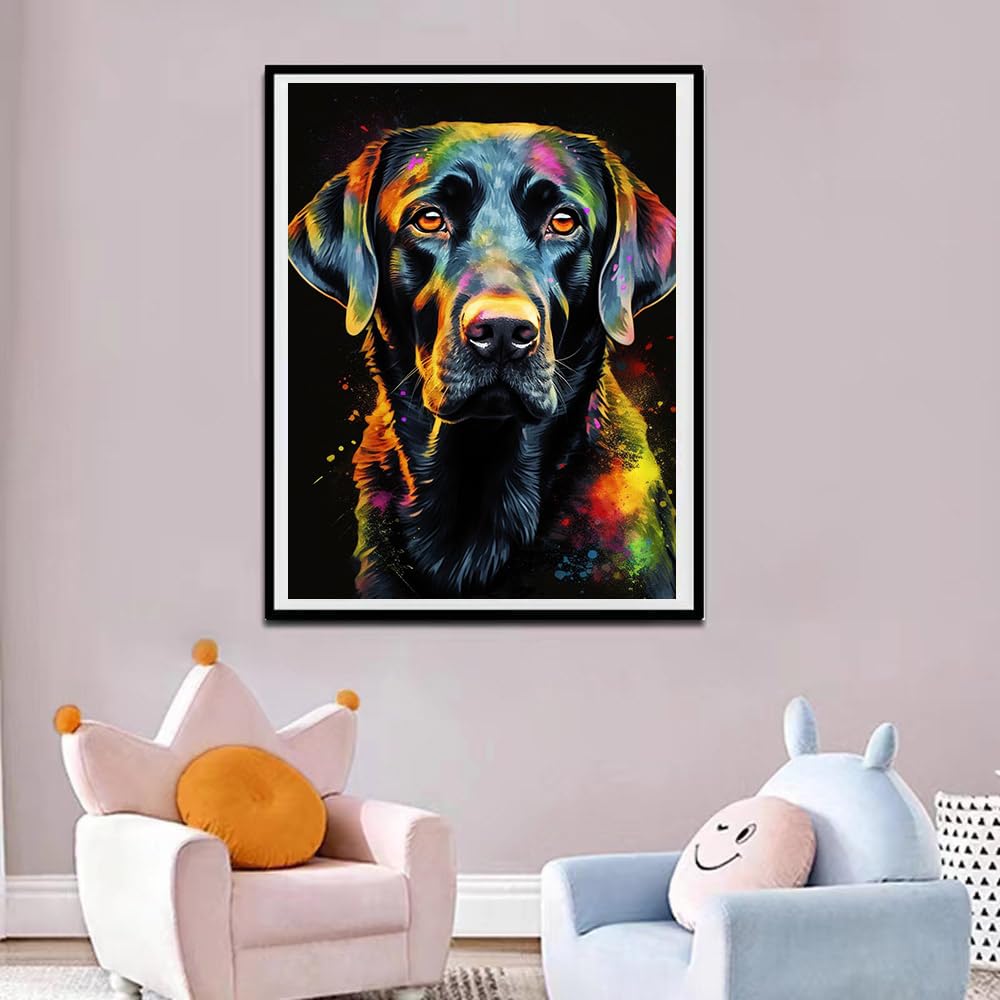 EIBEILI Diamond Painting Kits for Adults DIY 5D Diamond Art Paint with Round Diamonds Full Drill Gem Dog Art Painting Kit for Home Wall Decor Gifts 12x16inch EIBEILI