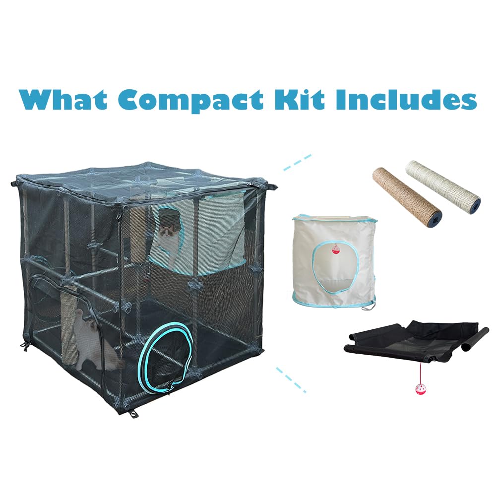 INTURN Catio Outdoor Cat Enclosure,Compact Kit for Outdoor and Indoor(Compact Kit) INTURN