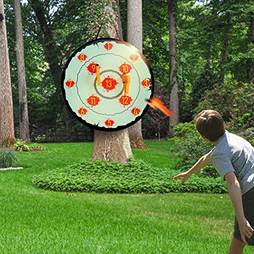 Axe Throwing Toys for Kids Adults, Yard Ax Dart Games for Boys Girls Axe Throwing Set Family Party Camping Carnival Games Indoor Outdoor Play Activity Center, 4 Sticky Axes, 28'' Cloth Board AUBESTKER
