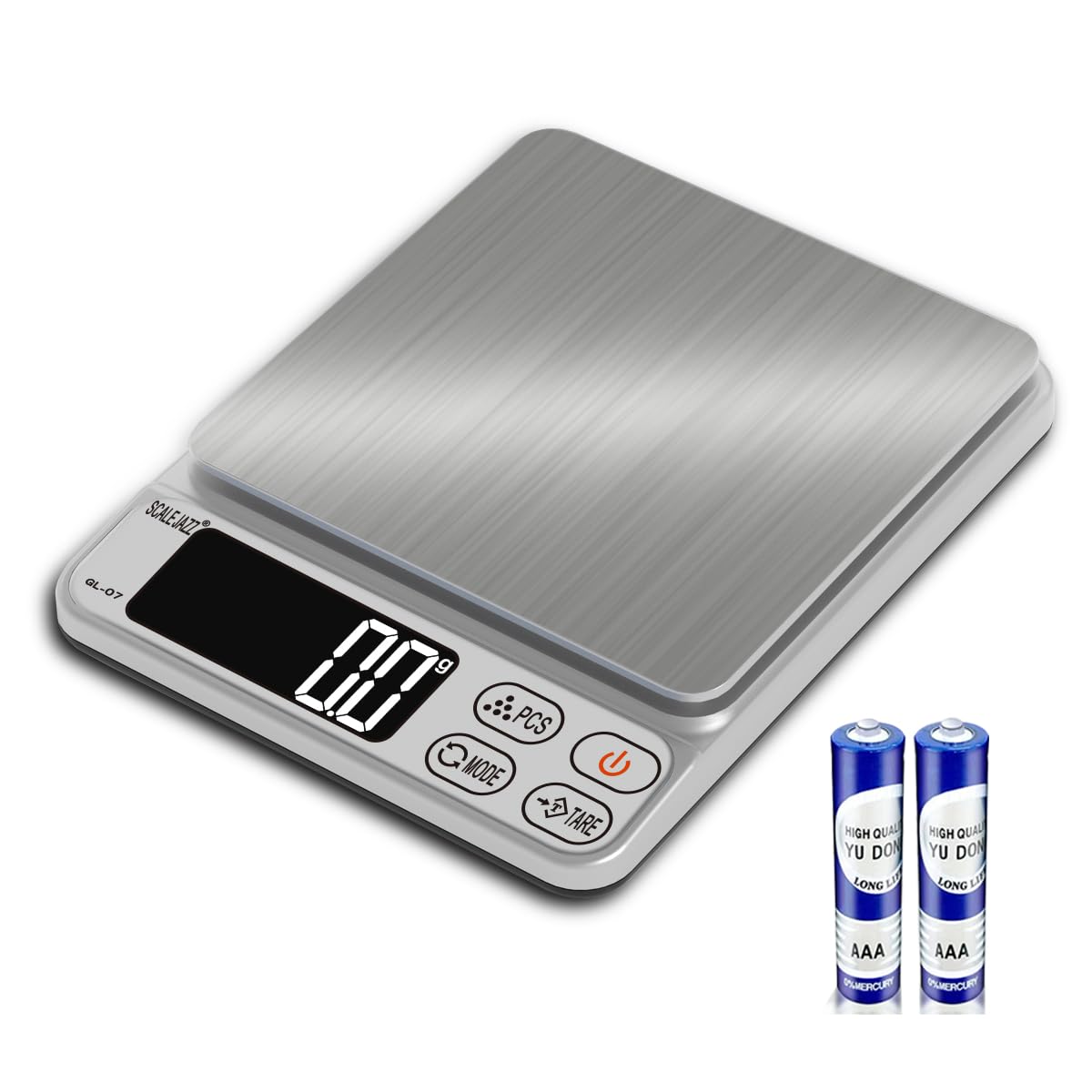 Mini Scale,6.6lb Scale for Grams,Digital Scale Food,Cooking Scale and Food Scales for Kitchen,Food Scale Grams and Ounces,Grams Scale,7Units,Auto Off,Tare,PCS,LCD Display SCALE JAZZ
