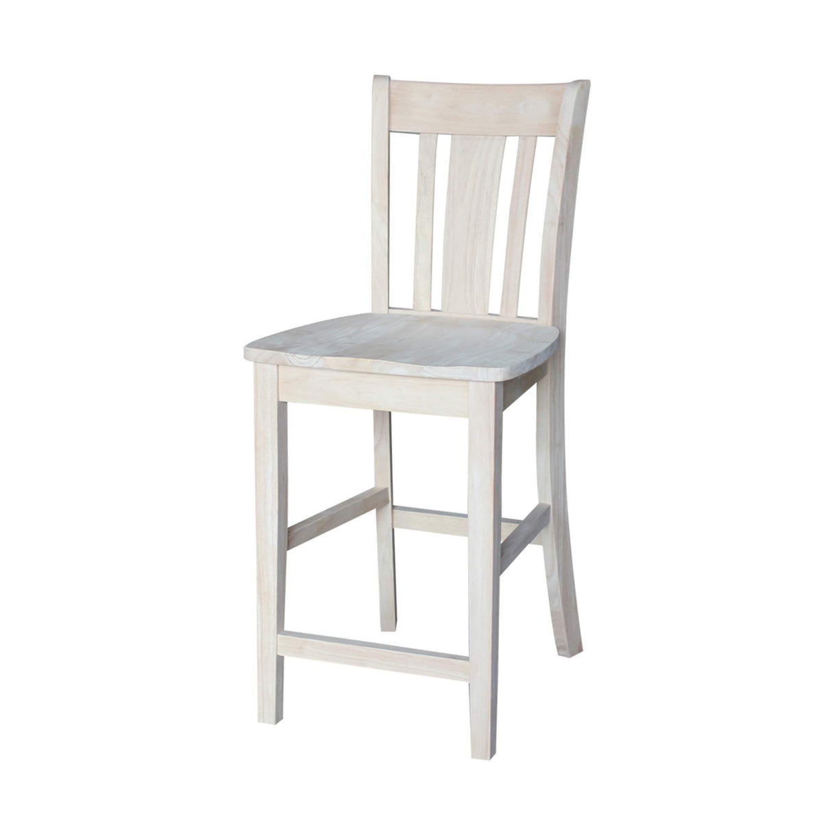 International Concepts San Remo Stool, 24-Inch SH, Unfinished IC International Concepts