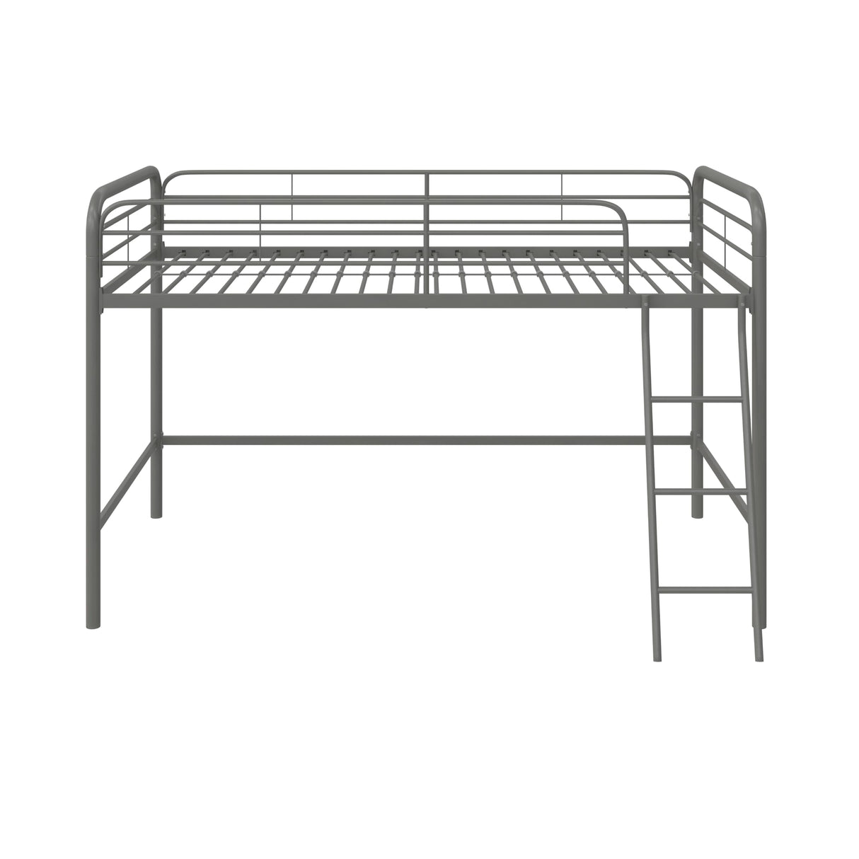 DHP Silver Junior Loft Bed Frame with Ladder - Twin Size DHP