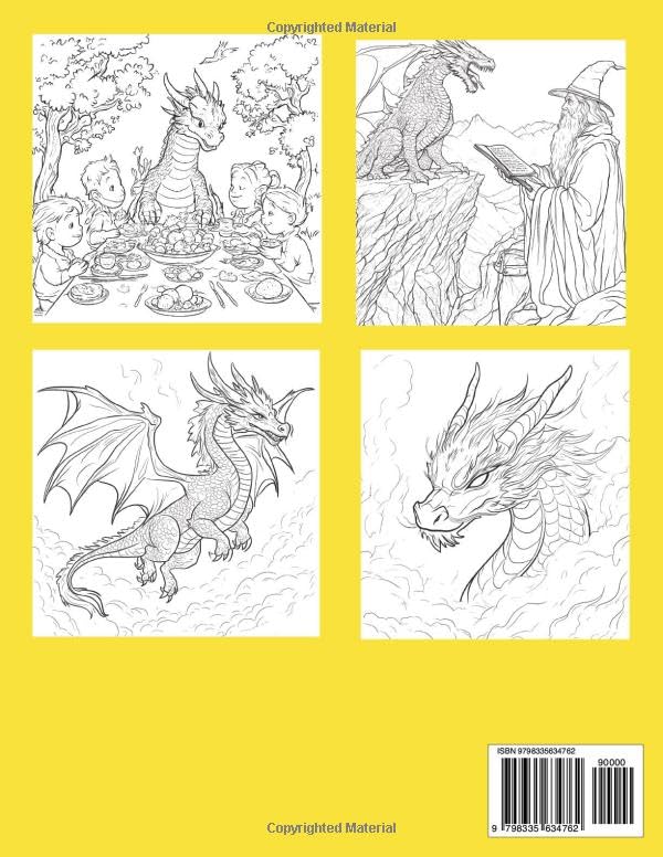 Coloring Book of Dragons: For Relaxation and Stress-Relief WoodArtSupply