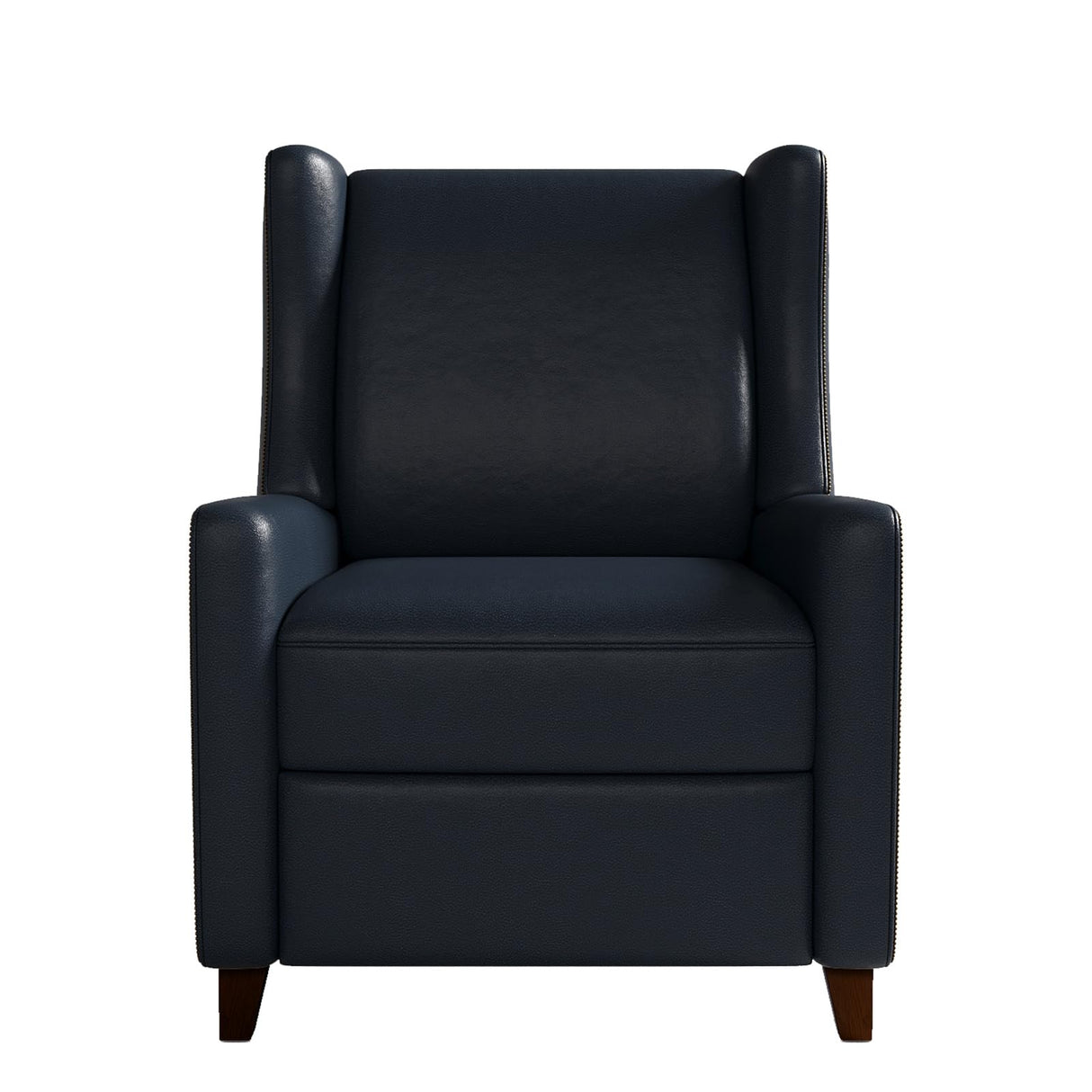 Genuine Leather Recliner Chair for Adults, Top-Grain Leather Manual Recliner with Classic Design, Comfortable Armchair for Living Room, Bedroom or Theater Use CHERS