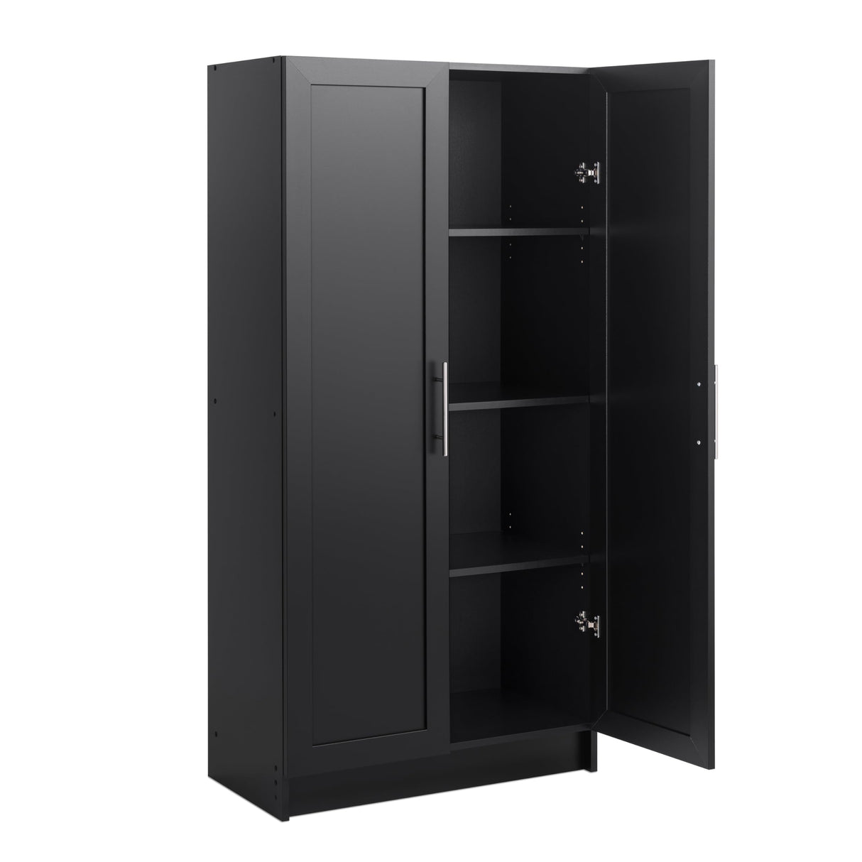 Prepac Elite Tall Storage Cabinet with Panel Doors - Black Prepac