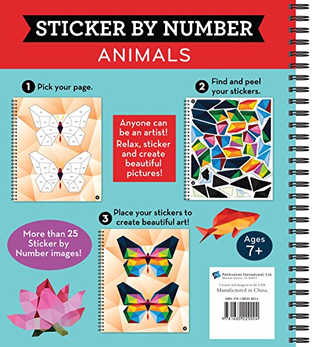 Brain Games - Sticker by Number: Animals (28 Images to Sticker) Publications International, Ltd.