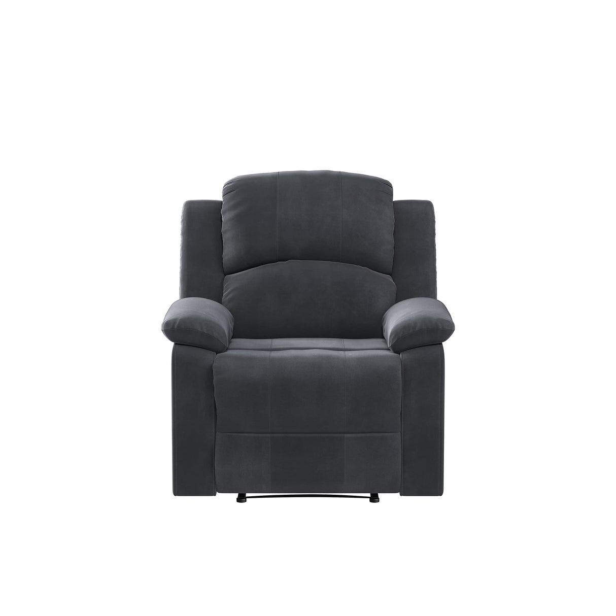 Relax-A-Lounger Drew 34.75" Manual Pull Handle Recliner, Modern Overstuffed, Pocket Coil Comfort, Soft Microfiber Fabric, Java Relax-A-Lounger