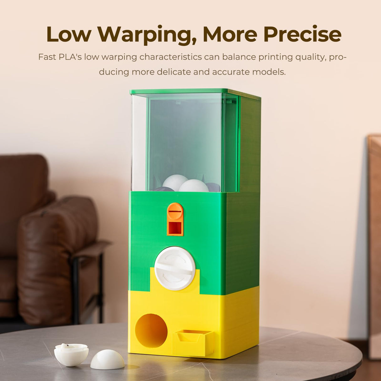 Creality High Speed PLA Filament 1.75mm Bundle 2Kg, 3D Printer Filament for 300mm/s Printing, Rapid PLA Filament No-Tangling, Dimensional Accuracy +/- 0.02mm for Most FDM 3D Printers (Black & White) Creality