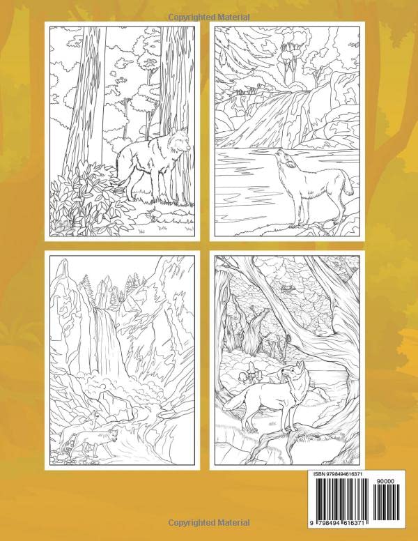 Wolf Coloring Book: Coloring Book For Adults And Kids Who Love Wolves Majosta