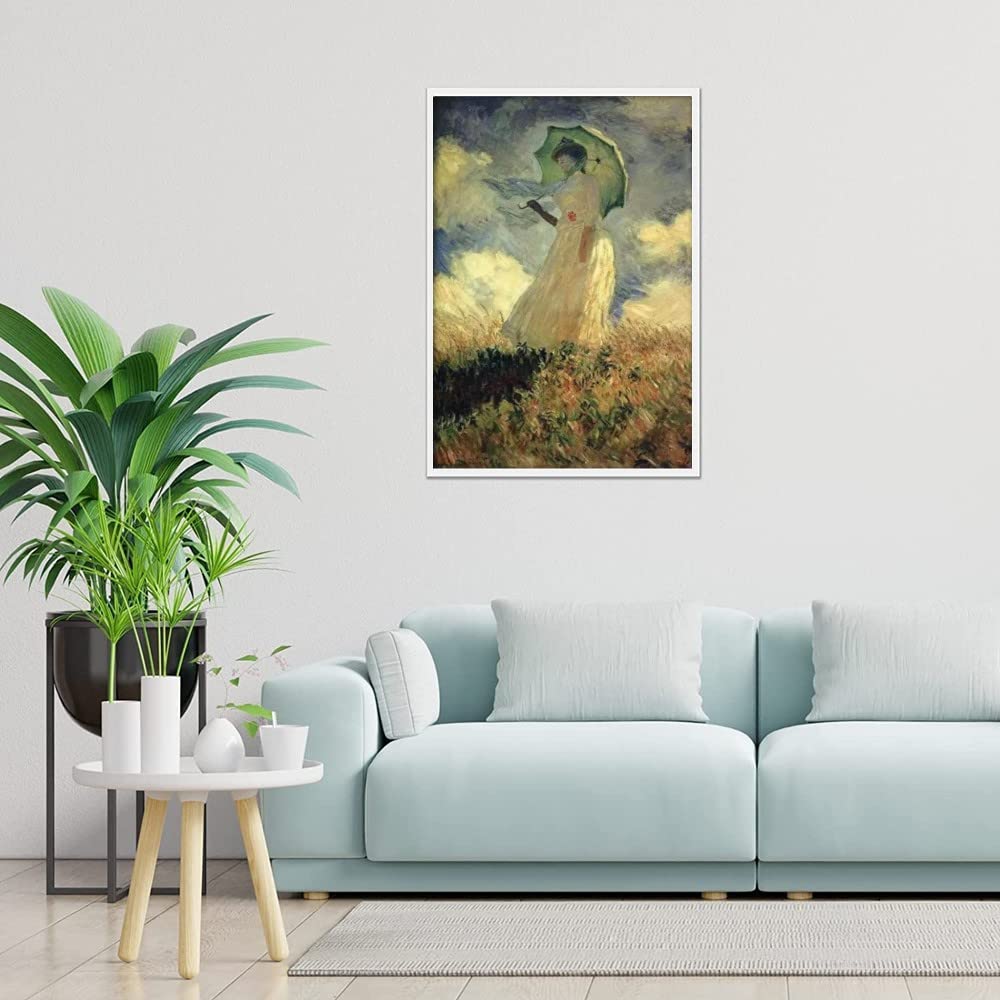 LXTONG Monet Famous Paintings Diamond Painting Kit 5D Full Round Diamond Painting Set Monet Women Crystal Rhinestones Cross Stitch Arts for Adult Wall Decor (30 X 40 CM) LXTONG