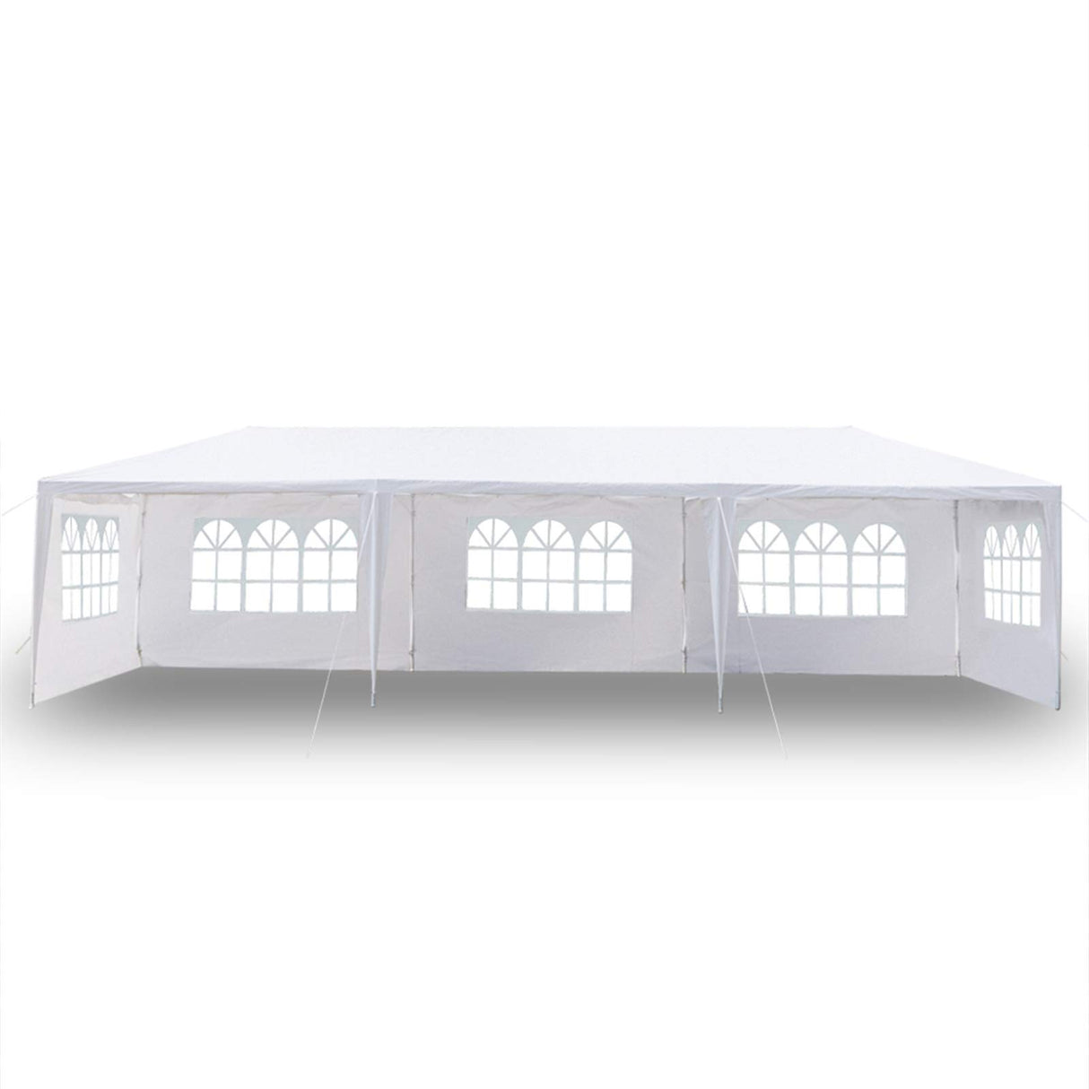 IMSEIGO 10x30 FT Heavy Duty Canopy Tent, Stable Spiral Tubes Waterproof Outdoor Inflatable Party Tent White Wedding Tents Patio Gazebo Canopy for Parties with 5 Removable Sidewalls Imseigo