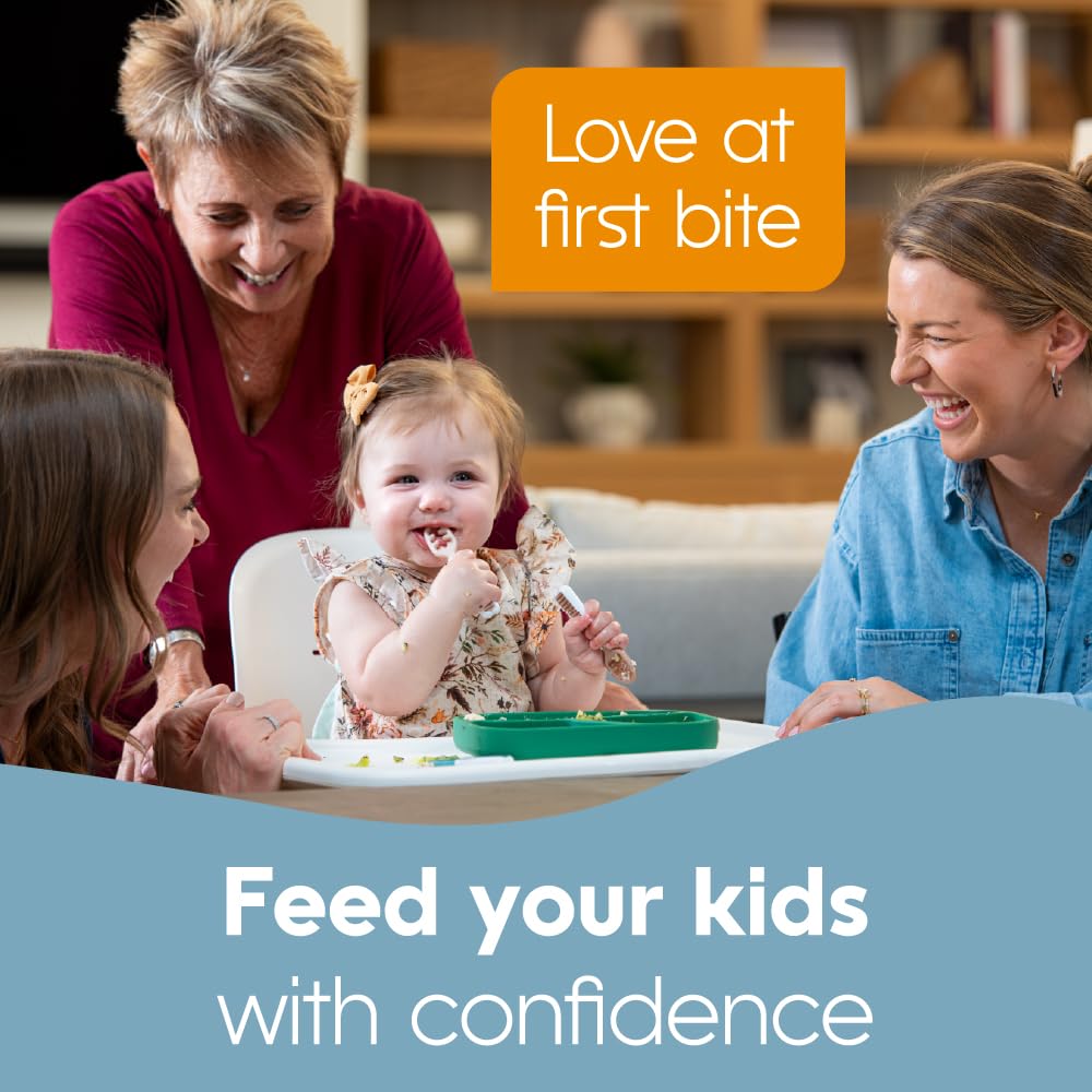 NumNum Baby Spoons Set, Feeding Littles x Silicone Pre-Spoon GOOtensils for Kids Aged 6+ Months - First Stage, Baby Led Weaning (BLW), Teething Spoon - Toddler Utensils - 3 Spoons, Neutrals NumNum