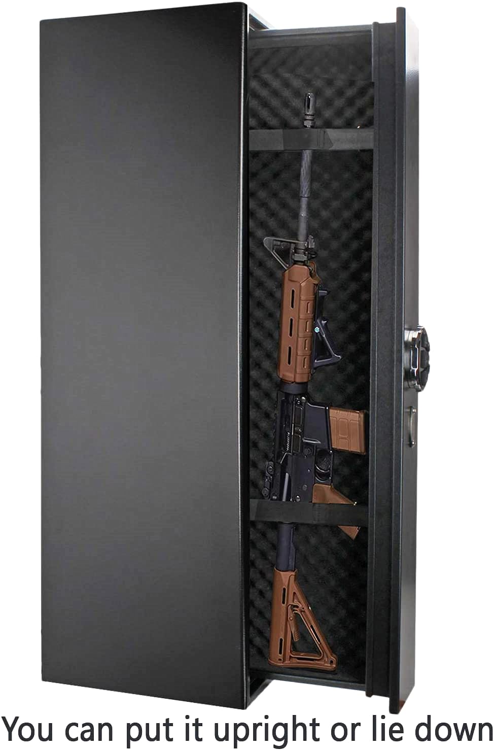 Under Bed Safe, Rapid Heavy Duty Gun Safe for Long Guns, Rifle, Shotguns, Pistols, Drawer Safe Firearm Case Box - Keypad/Key Access,Silent Mode LANGGER V