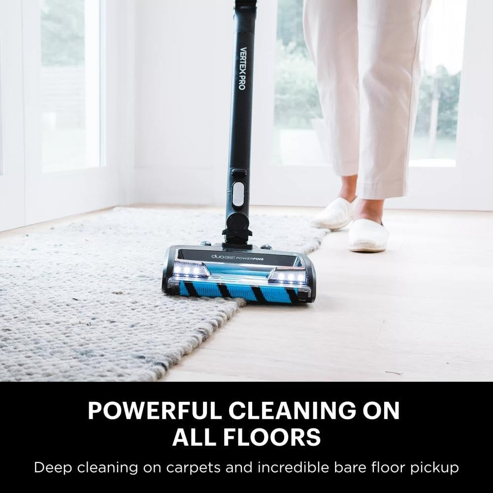 Shark IZ682H Vertex Pro Lightweight Cordless Stick Vacuum with DuoClean PowerFins, Black/Silver Shark