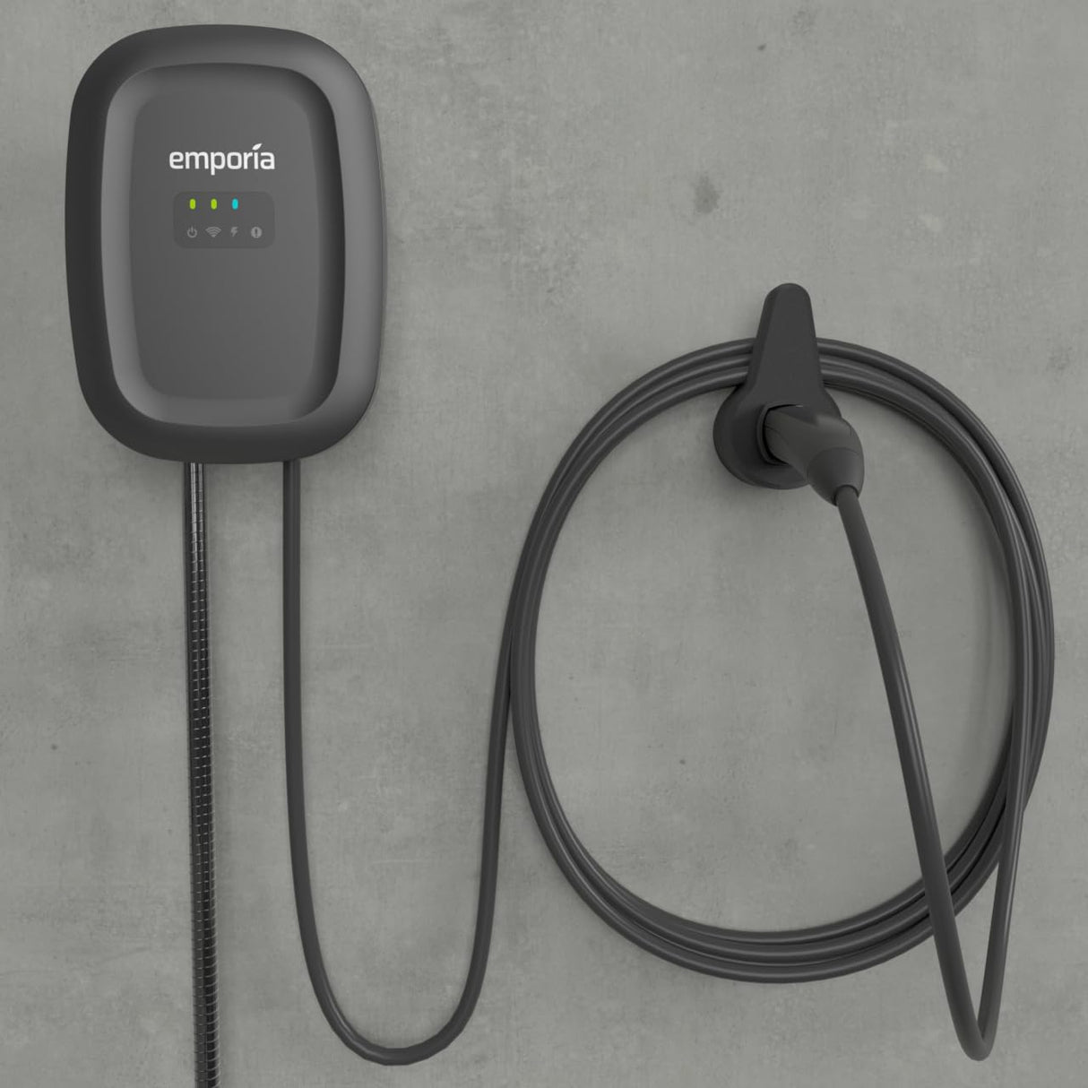 EMPORIA Level 2 EV Charger - NEMA 14-50 EVSE w/NACS, Compatible with Tesla - 48 amp EV Charger Level 2, 240v Electric Vehicle Charging Station, UL/Energy Star, 24ft Electric Car Charger Cable, Black EMPORIA
