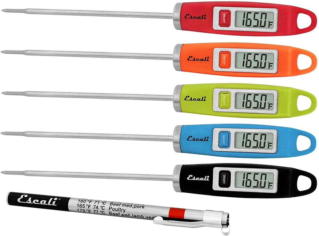 Escali DH1 Gourmet Digital Meat Thermometer with Extra Long Probe, NSF Certified, Black Escali