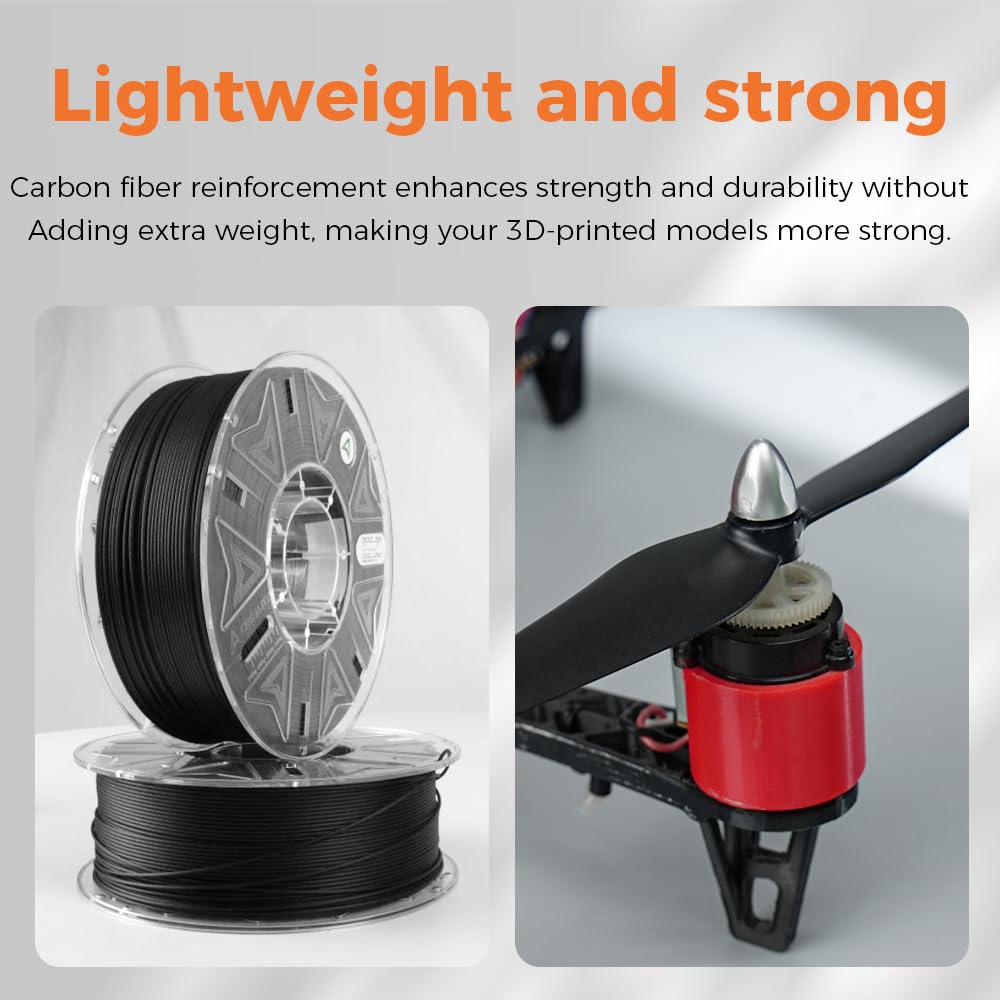 Creality Hyper PA612-CF 1.75mm 1KG 3D Printer Filament - 15% Carbon Fiber Nylon Filament Reinforced - High-Strength, Low-Hygroscopic & Precision Molding for Industrial Applications Creality