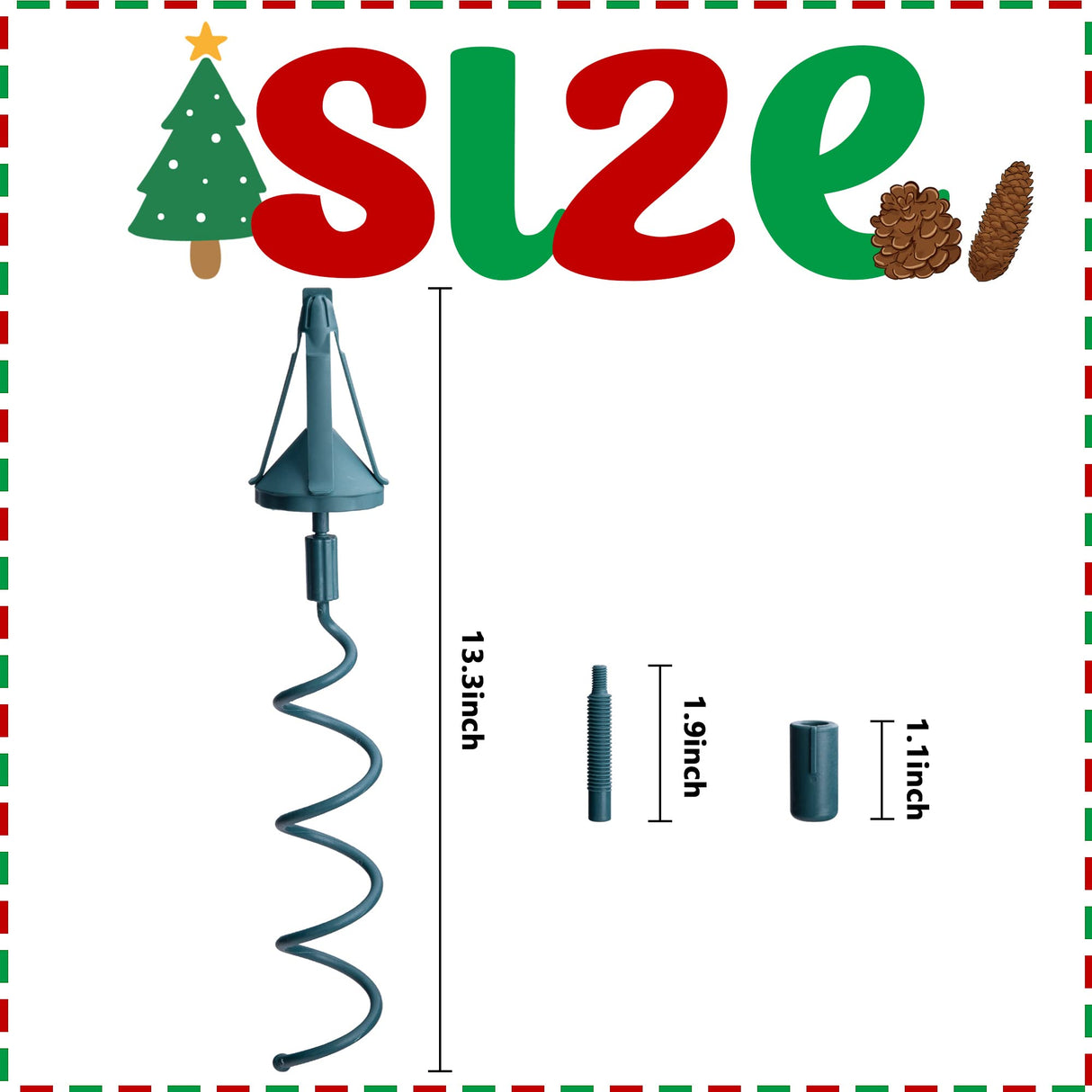Christmas Tree Topper Holder,Universal Twist On Tree Topper Supporter,Christmas Tree Topper Stabilizer Fits All Base Tree Types (Green) Adnee