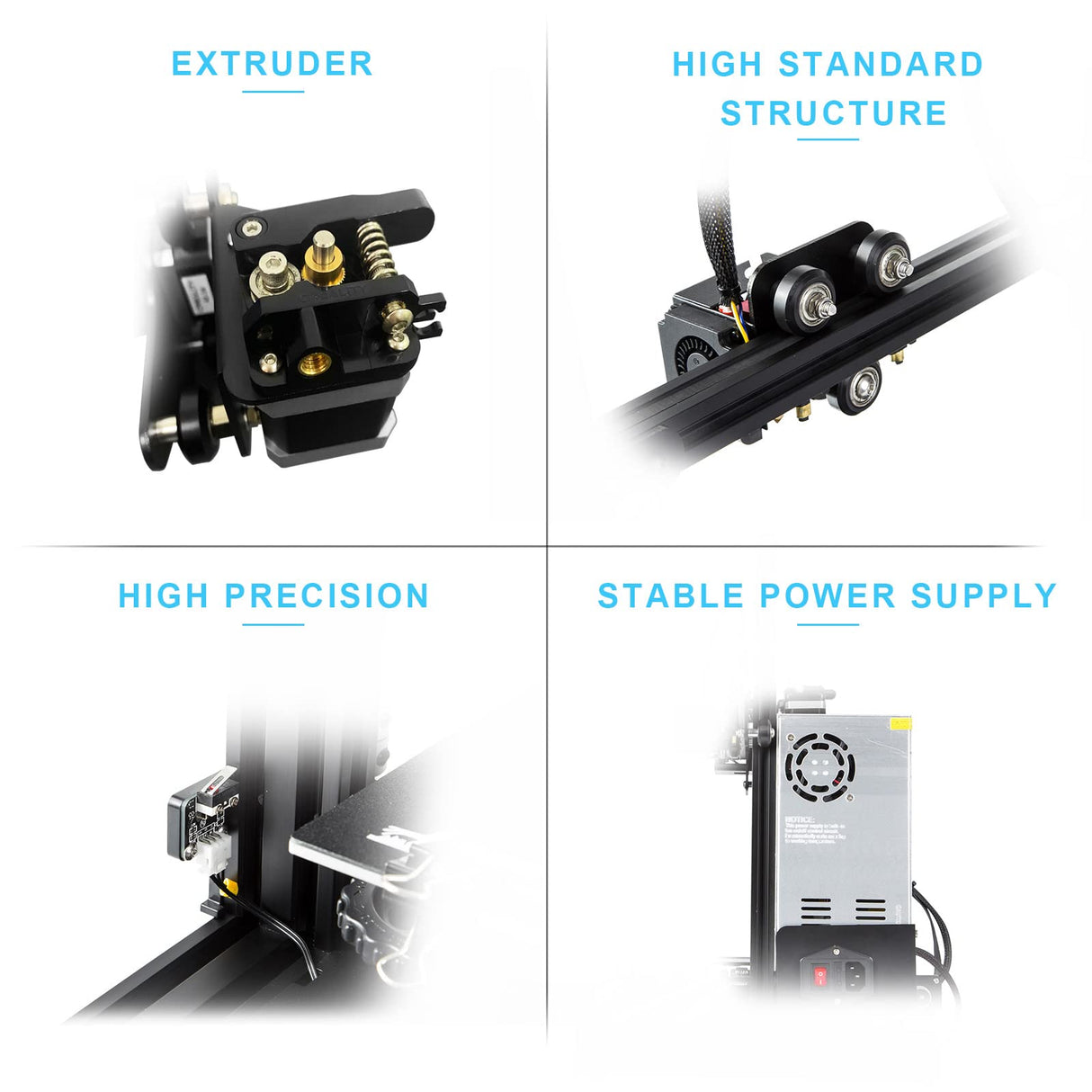 Official Creality Ender 3 3D Printer with Resume Printing Function and Stable Power Supply, High Precision Printing and High-standard V-profiles DIY 3D Printers Printing Size 8.66*8.66*9.84 inches Creality