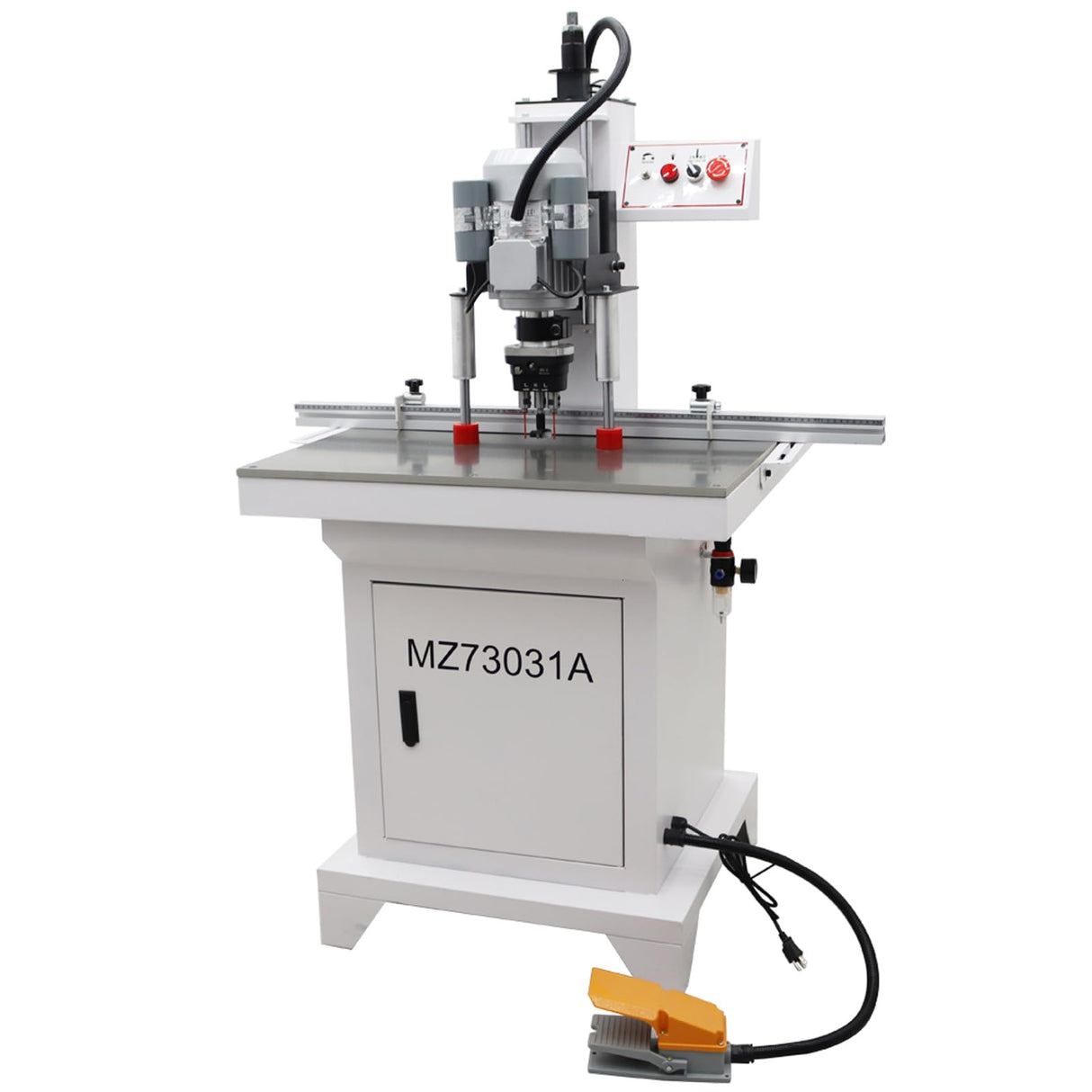 WYDDDARY Pneumatic Hinge Boring Insertion Machine Hinge Drilling and Boring Machine Woodworking Drilling for Cabinet and Furniture Single Head(45-9.5) 110V 1500W 2880RPM 0-50mm Depth WYDDDARY