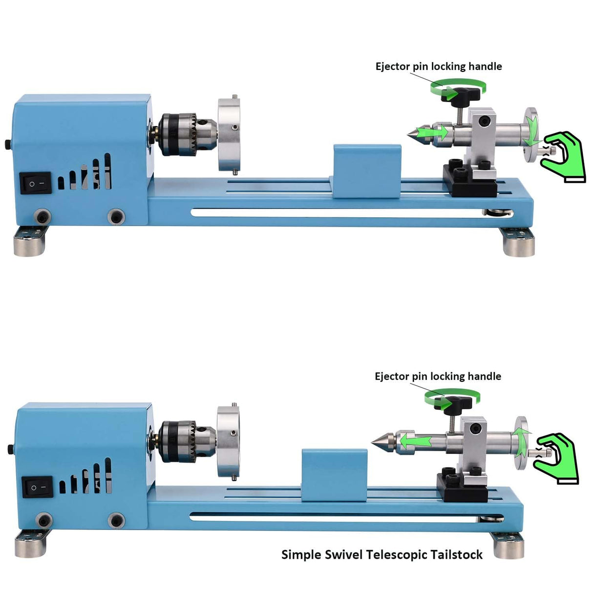 Mini Lathe Machine Multi-Purpose Lathe With Professional Tools Torno Para Madera Cutting Grinding Polishing Desktop Metal Lathes Easy To Use FesmTek