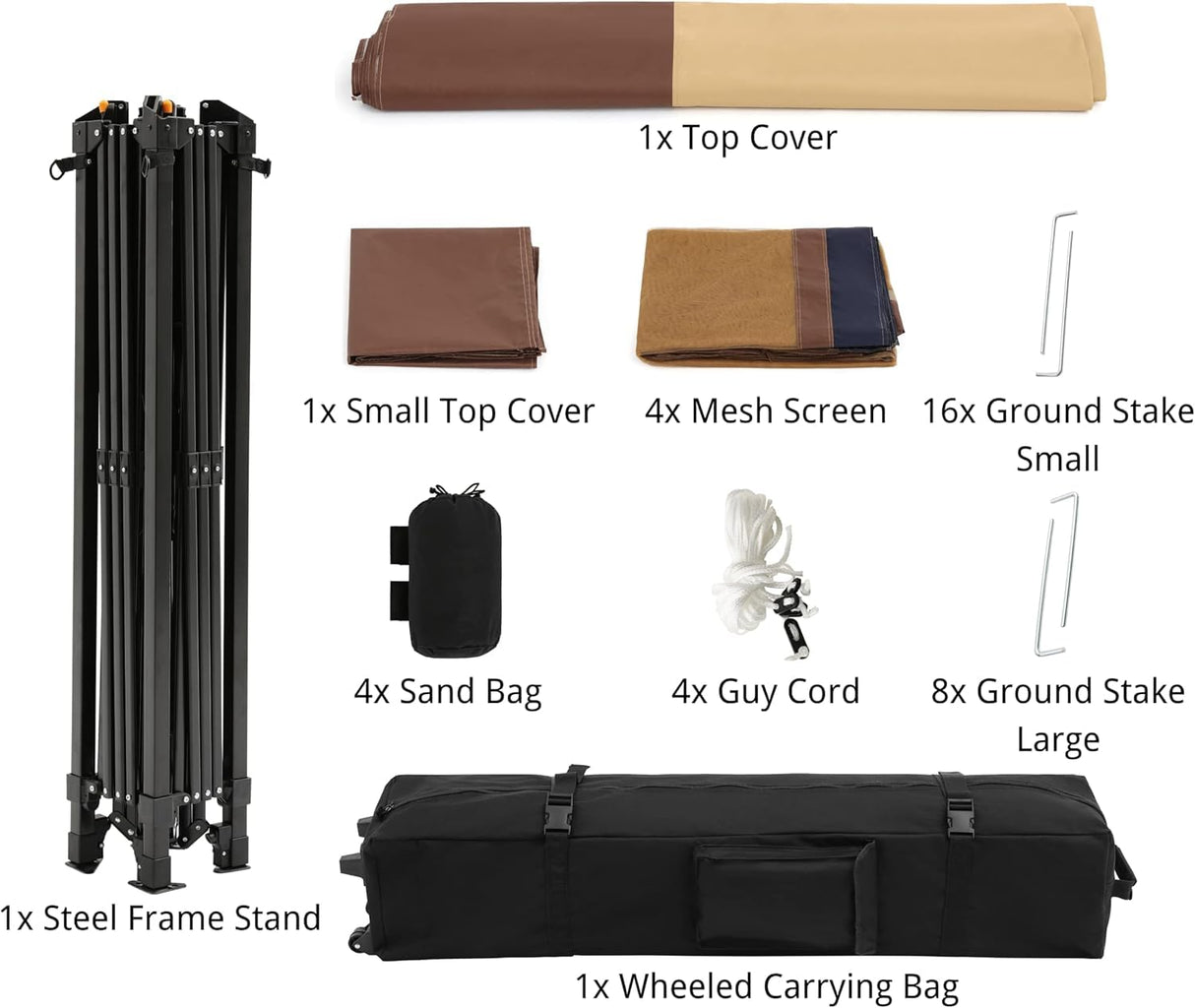 OUTDOOR LIVING SUNTIME Instant Pop Up Patio Gazebo with Full Netting for Family Parties and Outdoor Activities(Netting Sidewalls) OUTDOOR LIVING SUNTIME