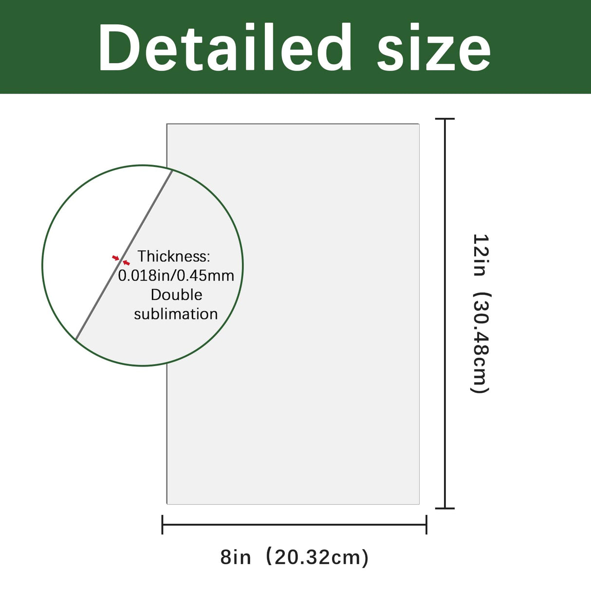 10 Pcs Sublimation Metal Photo Blanks 8"X12" X0.45mm Aluminum Photo Sign Blank Photo Metal Wall sublimation Poster Frame Blanks GEKIXUTP