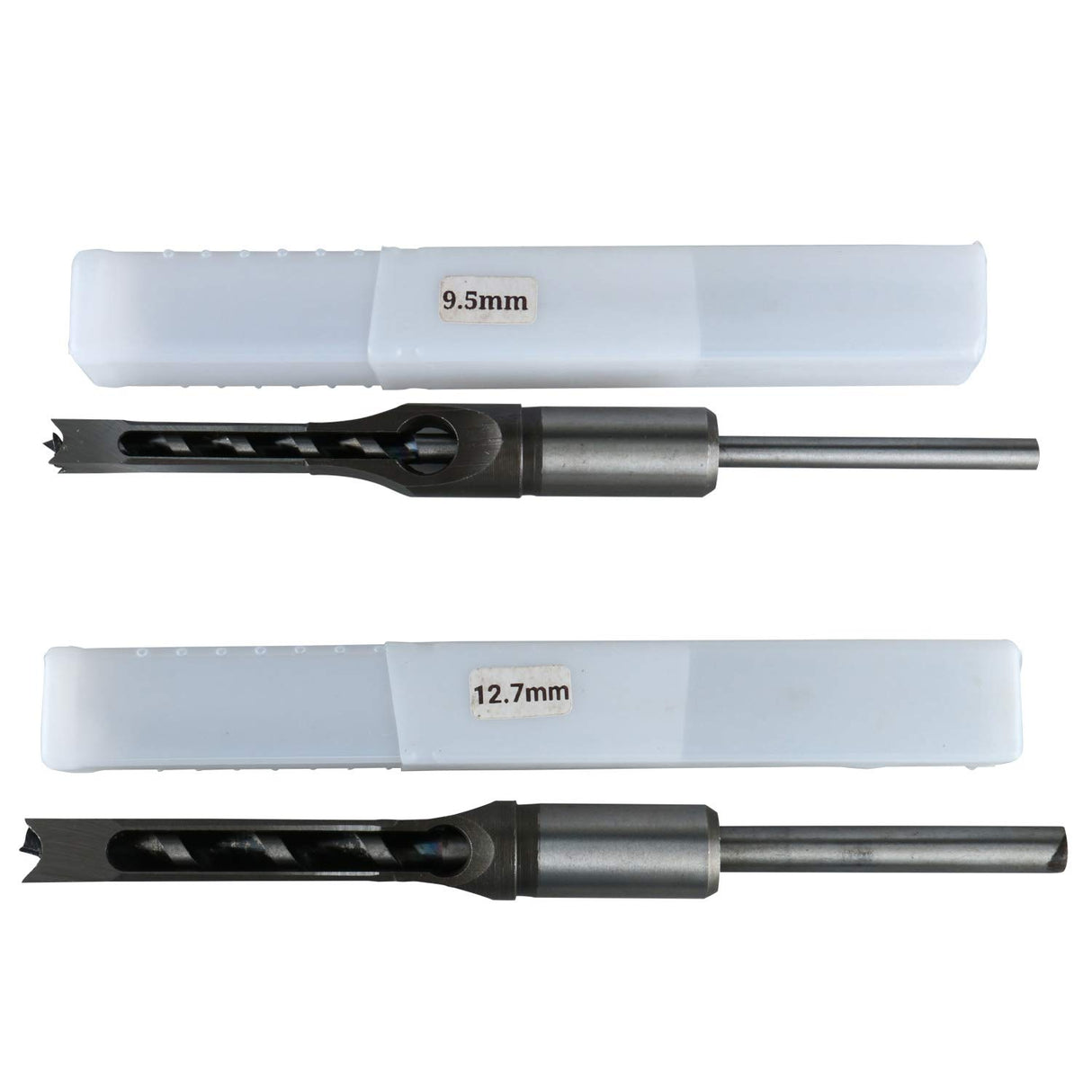 6pcs Square Hole Mortise Chisel Drill Bit Tools, 5/8" 9/16" 1/2" 3/8" 5/16" 1/4" HSS Woodworking Hole Saw Mortising Chisel Drill Bit Set, Different Sizes YaeKoo