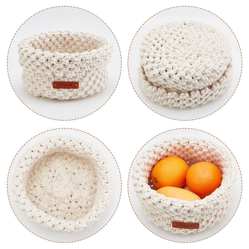 FREEBLOSS Macrame Basket Kit - DIY Macrame Kit with Video Tutorial and 100m Cotton Cord for Storage and Crafting FREEBLOSS