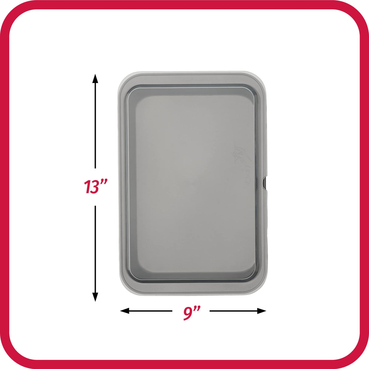 GoodCook Set of 2 Nonstick Steel 13" x 9" Cake Baking Pans with Covers, Gray GoodCook