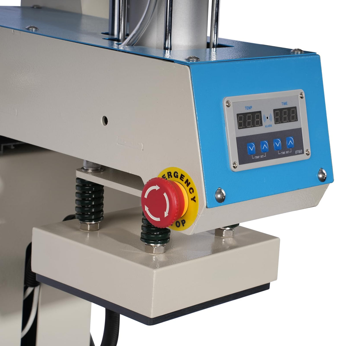 FAVSH 10×10 Label Pneumatic Heat Press Machine with Upper & Lower Heating - Dual Heating Platen for Small Items, Teflon Coated, LCD Display FAVSH