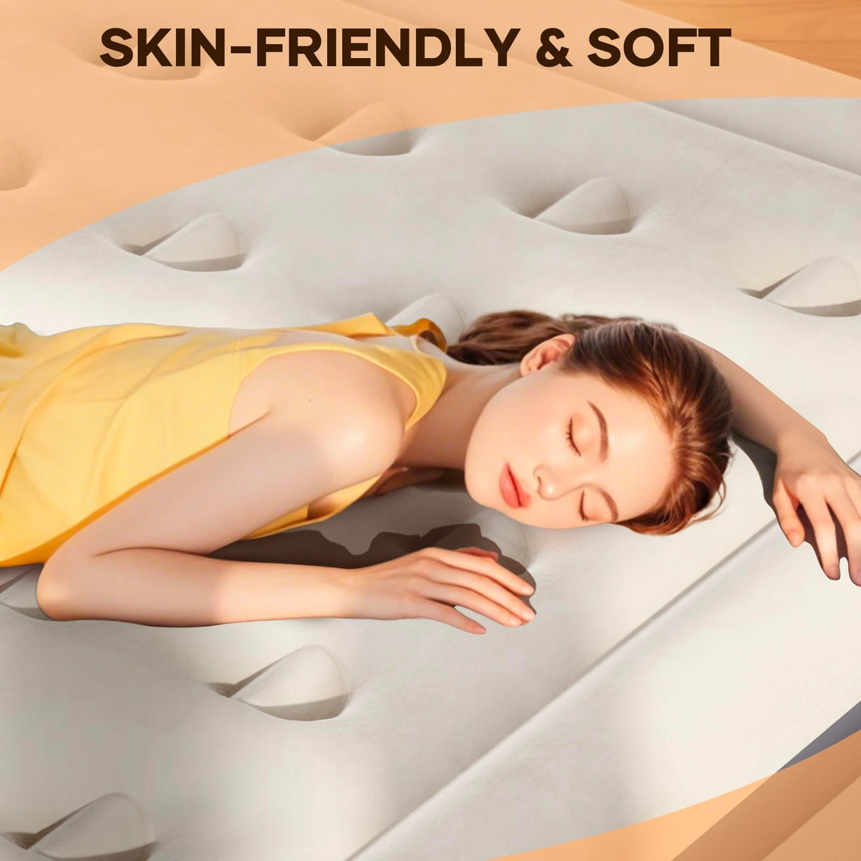 InnoTruth Queen Air Mattress with Built in Pump, 18" Raised Blow Up Colchones Inflables Airbed for Guests & Home, Inflatable Mattresses, Ideal for Home Use and Outdoor Camping, 600lb Weight Capacity InnoTruth