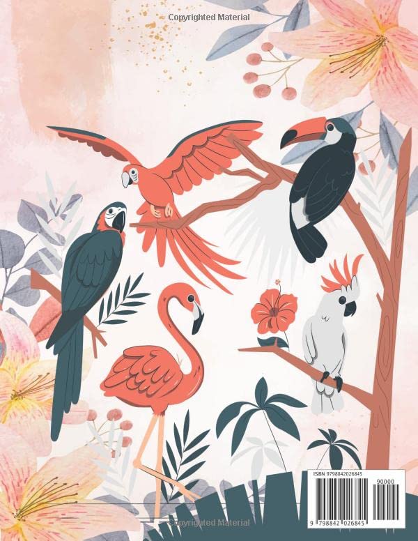 Songbirds Coloring Book: Songbirds Coloring Book For Adults Relaxation. Songbirds Coloring Book Exquisite Flowers and Relaxing Nature Scenes Majosta