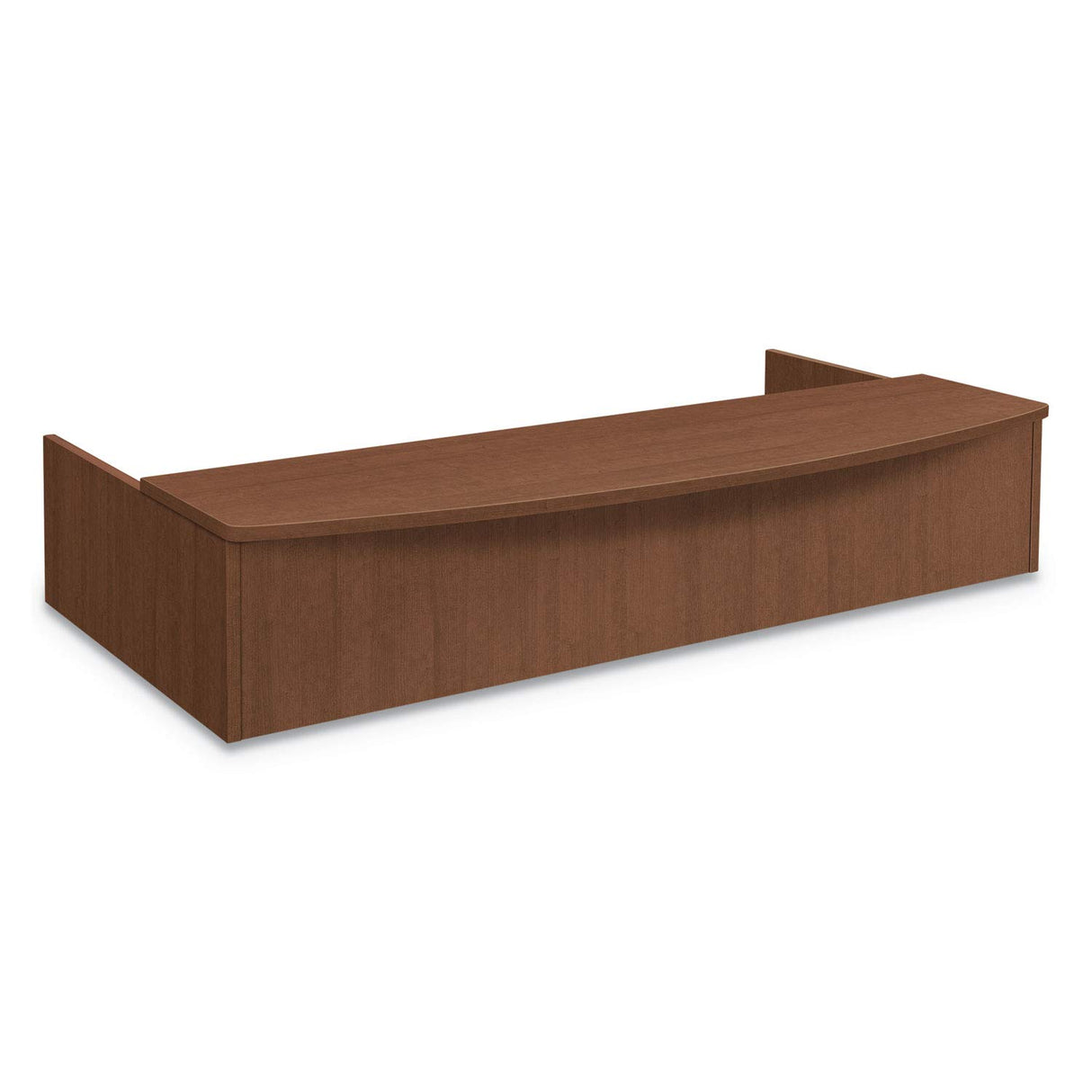 HON Foundation Reception Station with Bow Front, 72" X 36" X 14.25", Shaker Cherry HON