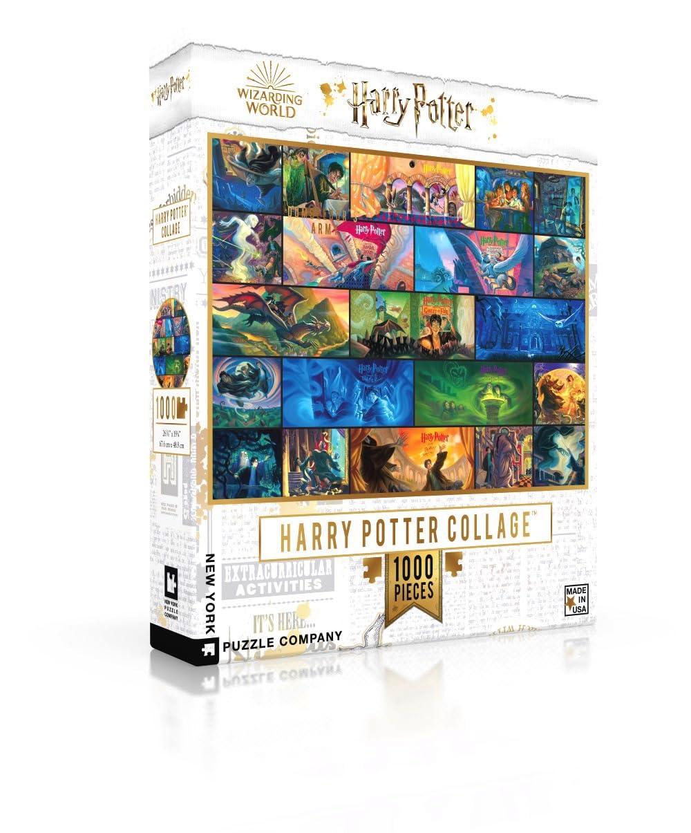 New York Puzzle Company - Harry Potter Harry Potter Collage - 1000 Piece Jigsaw Puzzle for Family Game Nights by Mary GrandPré New York Puzzle Company