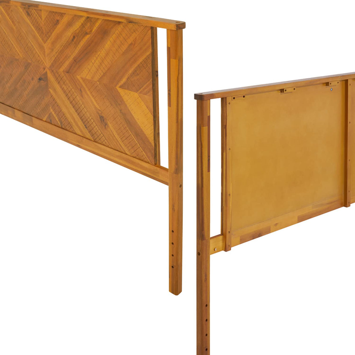 Bme Vivian Rustic Golden Brown Headboard - Solid Acacia Wood, Scandinavian Design, Easy Assembly, King Size Bme