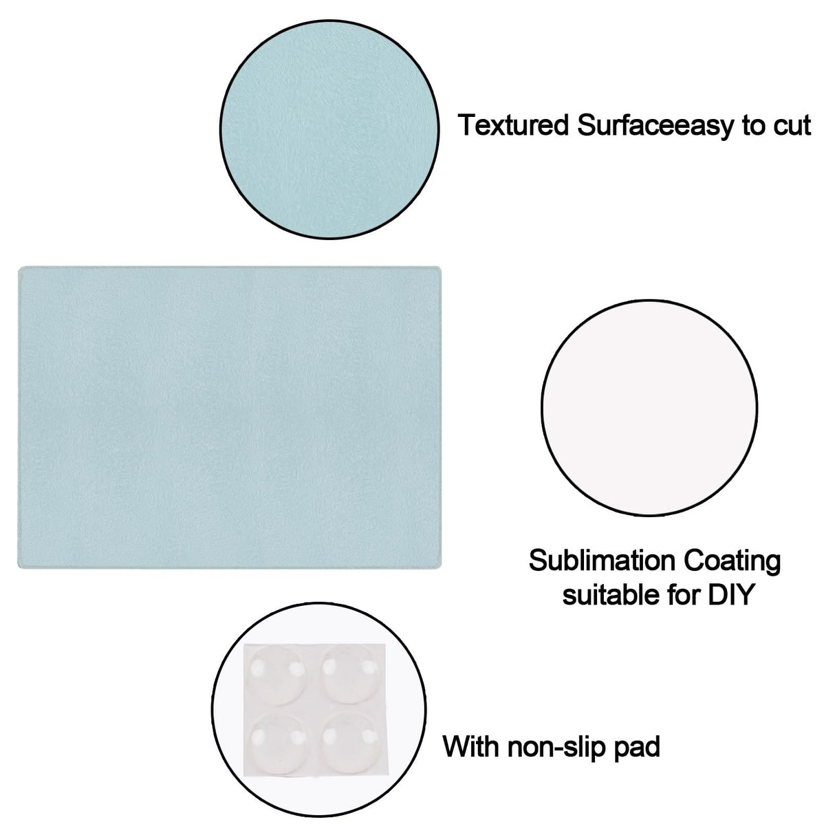 8 Pcs sublimation cutting board blanks,11 x 7.87 Inch sublimation cutting boards,Textured Sublimation Anti Slip Cutting Board Heat Scratch Resistant Blank Cutting Board glass cutting board for crafts GEKIXUTP
