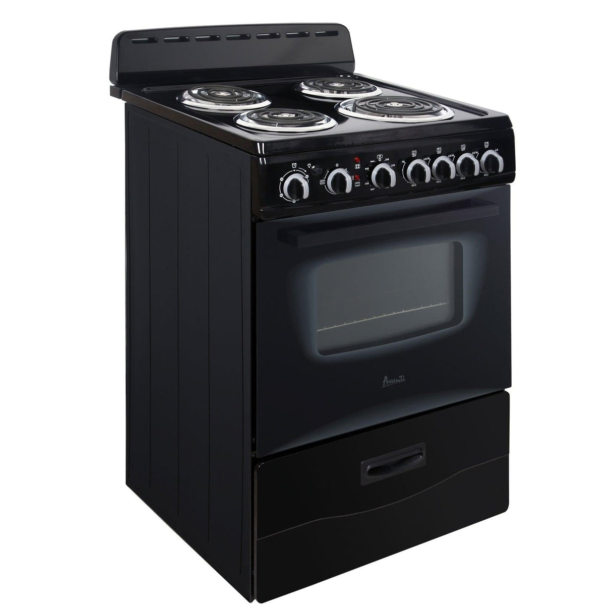 Avanti ERU240P1B ERU240 24" Electric Range Oven with Framed Glass Door, in Black Avanti