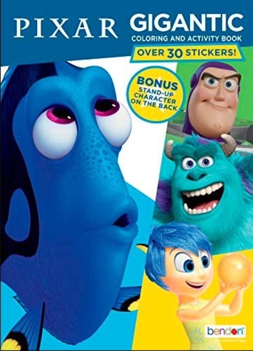 Disney Pixar 192-Page Coloring and Activity Book; Dory Nemo Toy Story Monsters Inc Inside Out Cars; Bendon 49935 Disney
